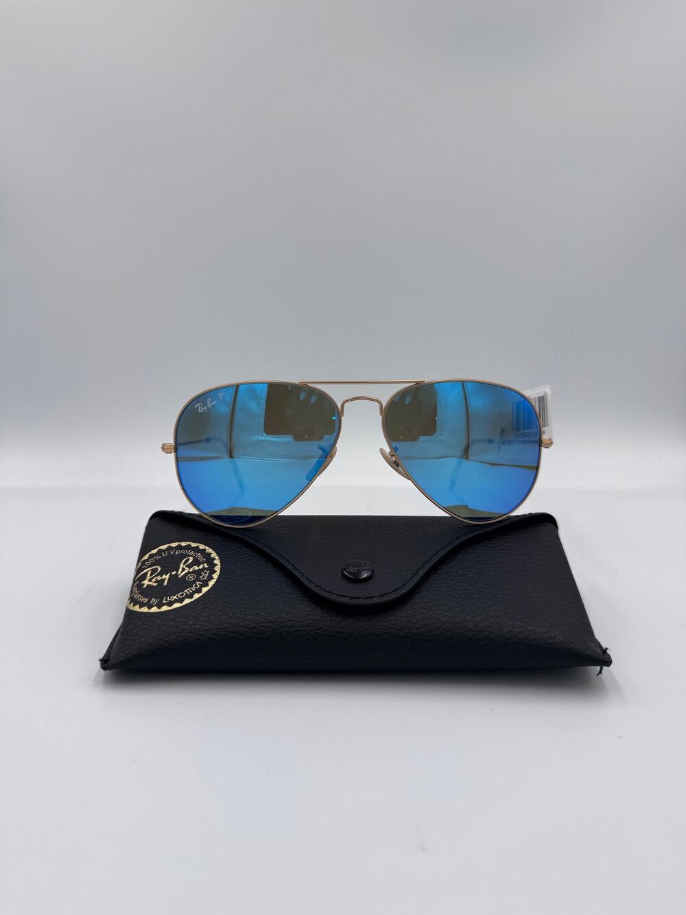 Ray-Ban RB3025 Aviator Matte Arista Blue Mirror Lens 58mm New With Box